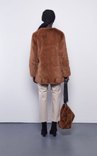 Load image into Gallery viewer, Long Faux Fur Coat in Tan