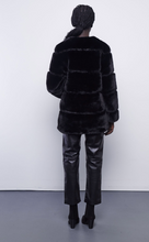 Load image into Gallery viewer, Kate Faux Fur Coat Black