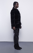 Load image into Gallery viewer, Kate Faux Fur Coat Black