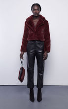 Load image into Gallery viewer, Faux Fur Cropped Jacket in Rust