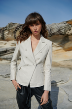 Load image into Gallery viewer, Claudia Blazer White Leather