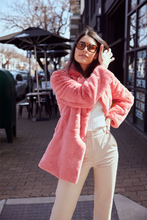 Load image into Gallery viewer, Long Faux Fur Coat in Candy