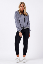 Load image into Gallery viewer, Faux Fur Bomber Jacket in Grey