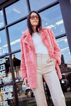 Load image into Gallery viewer, Long Faux Fur Coat in Candy