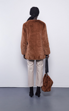 Load image into Gallery viewer, Long Faux Fur Coat in Tan
