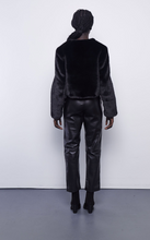 Load image into Gallery viewer, Faux Fur Cropped Jacket in Black
