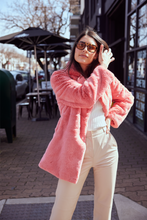 Load image into Gallery viewer, Long Faux Fur Coat in Candy
