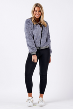 Load image into Gallery viewer, Faux Fur Bomber Jacket in Grey
