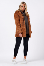 Load image into Gallery viewer, Long Faux Fur Coat in Tan
